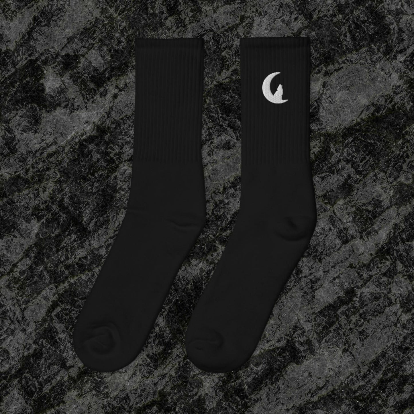 Wolves Embroidered socks