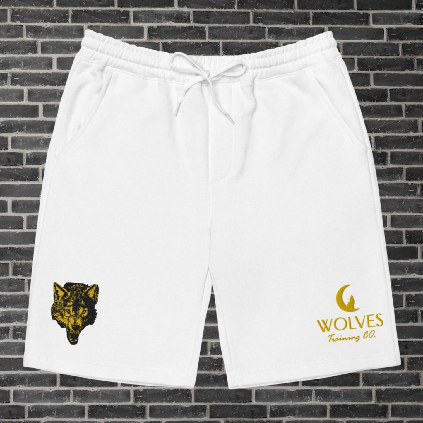 Wolves Head fleece shorts